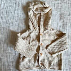 Cozy Cream Knit Kids Jacket